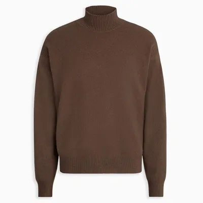 Ermenegildo Zegna Brown Turtleneck Pullover