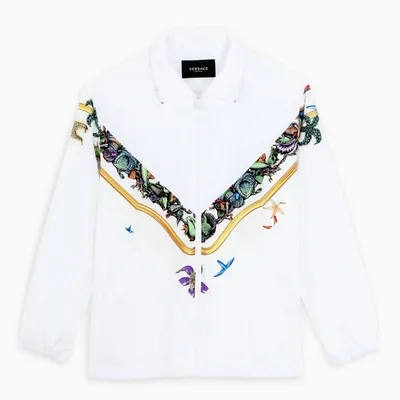 Versace White Sweatshirt With Multicolour Print