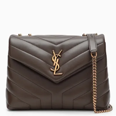 Saint Laurent Brown/gold Small Ysl Loulou Bag