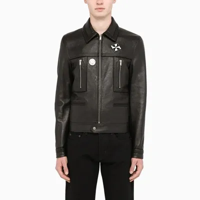 Saint Laurent Black Leather Biker Jacket