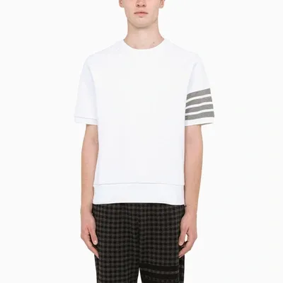 Thom Browne 4-bar Stripe White Crewneck T-shirt