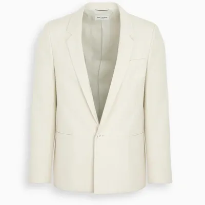 Saint Laurent White Single-breasted Blazer