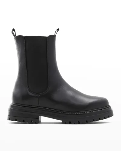 Belstaff Kensington Leather Chelsea Boots In Black