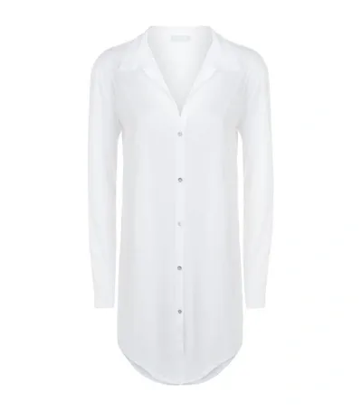 Hanro Cotton Deluxe Boyfriend Sleepshirt In White