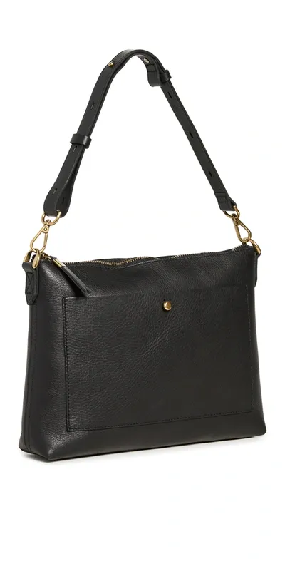 Madewell The Transport Shoulder Crossbody Bag In True Black