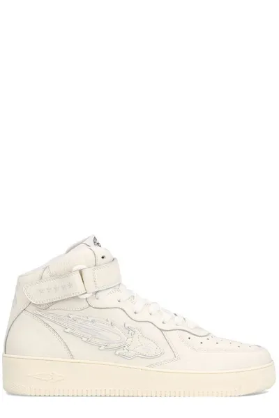 Enterprise Japan Rocket High Sneakers In White Leather