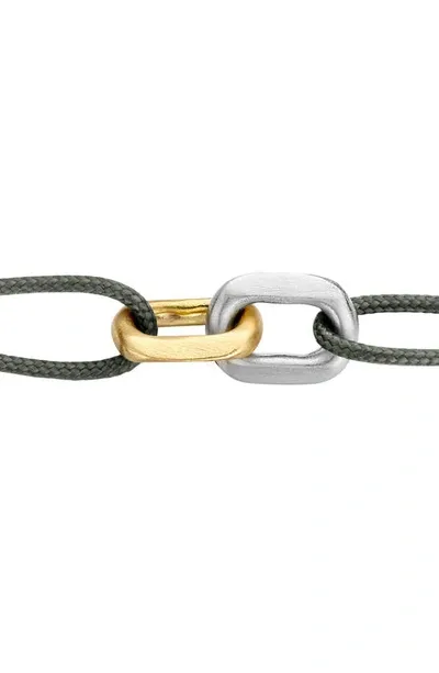 Kimai Unity Chain Link Slider Bracelet In Yellow Gold