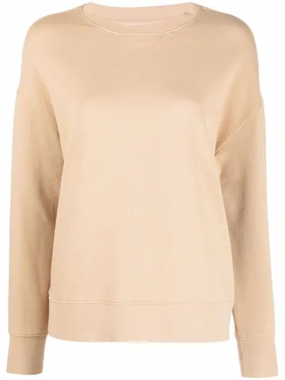 Vince Cotton-blend Panelled Sweatshirt In Chamois