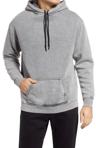 Stone Rose Cotton Fleece Hoodie In Grey