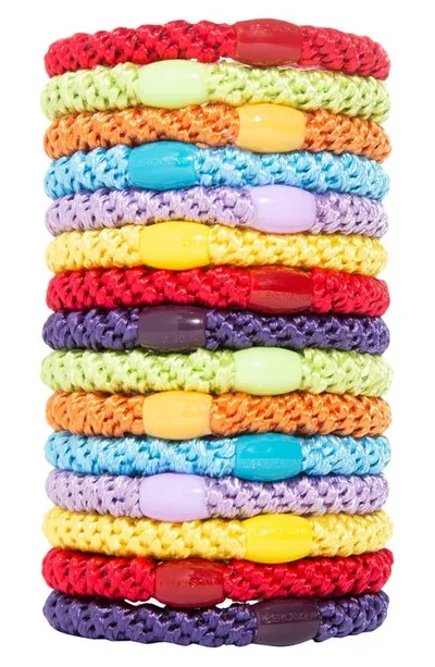 L Erickson L. Erickson Grab & Go 15-pack Braided Ponytail Holders In Pride