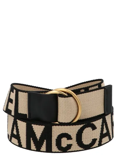 Stella Mccartney 4cm Monogram Webbing Belt In Multi