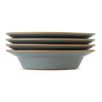 Departo Blue Low Bowl Set In Celadon