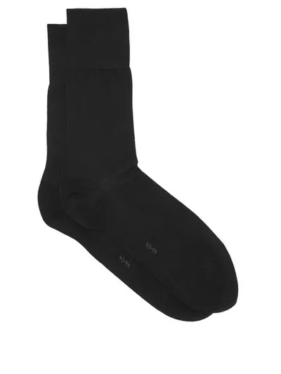 Falke Men's Tiago Cotton-stretch Crew Socks In Black