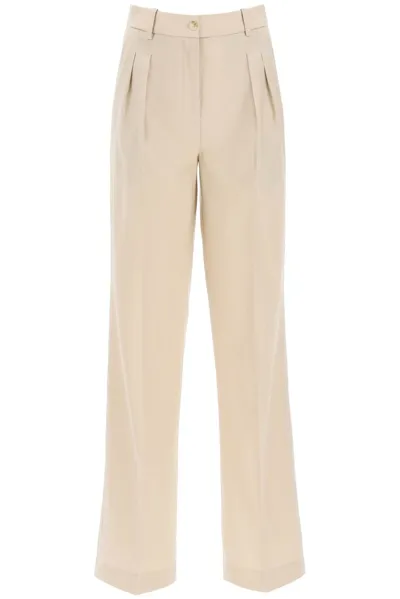 Loulou Studio Beige Wool Sbiru Trousers