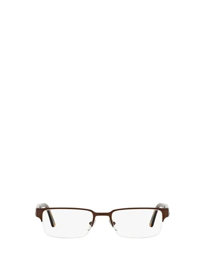 Versace 53mm Rectangle Optical Glasses In Brown