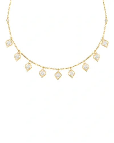 Jamie Wolf 18k Princess-cut Drop Necklace W/ Diamond & Aquamarine