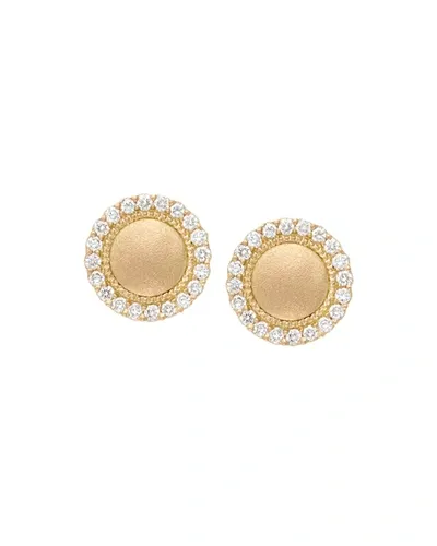 Jamie Wolf 18k Diamond Pave Edge Stud Earrings