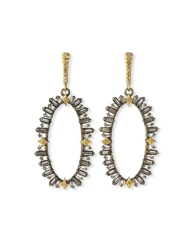 Armenta Old World Front-facing Oval Hoop-drop Earrings