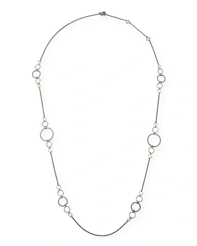 Armenta Old World Long Alternating Link-chain Necklace