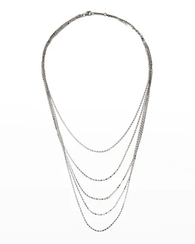 Lana 14k White Gold Petite Malibu Multilayer Necklace