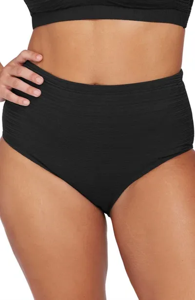 Artesands Aria Renoir High Waist Bikini Bottoms In Black