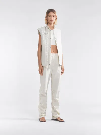 Filippa K Indie Nylon Vest In White Chalk