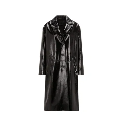 Prada Single-breast Leather Coat - Atterley In Default Title