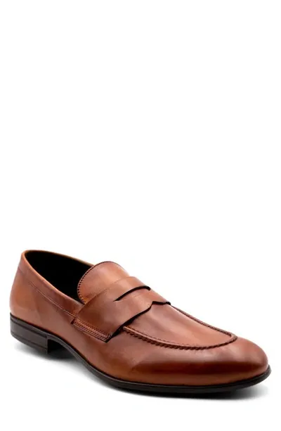 G Brown Cannon Loafer In Tan Leather