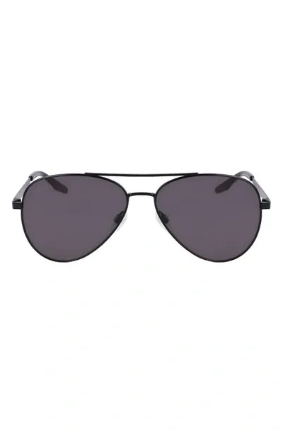 Converse Elevate 58mm Aviator Sunglasses In Matte Black