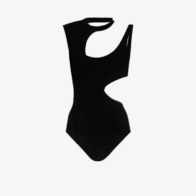 A.w.a.k.e. Cutout Stretch-jersey Bodysuit In Black