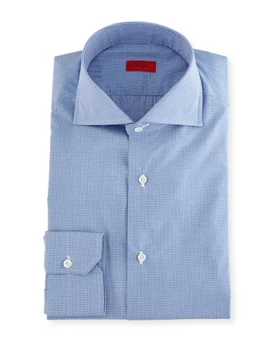 Isaia Slim-fit Gingham Check Dress Shirt, Blue In Neutral