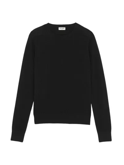 Saint Laurent Cashmere Sweater In Noir