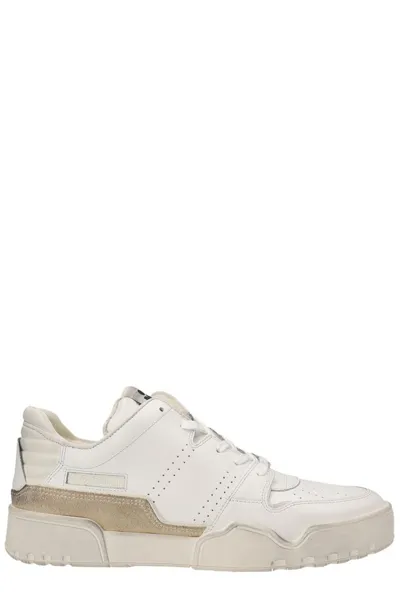 Isabel Marant Shearling Leather Trainers In White