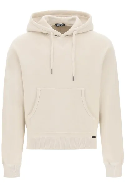 Tom Ford Beige Fleece Hoodie In Neutro