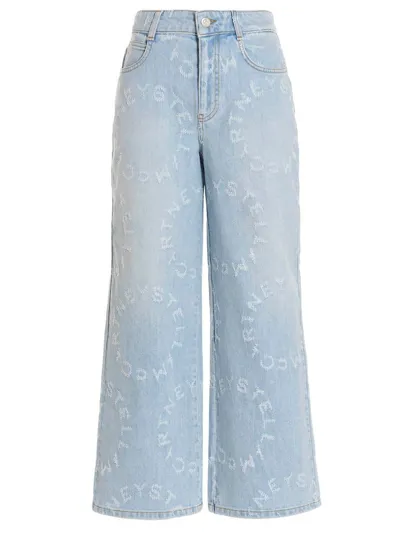 Stella Mccartney Light Blue Circle Straight-leg Jeans