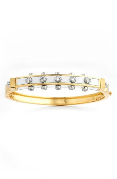 David Webb Motif Studlette Bangle Bracelet In Yellow Gold