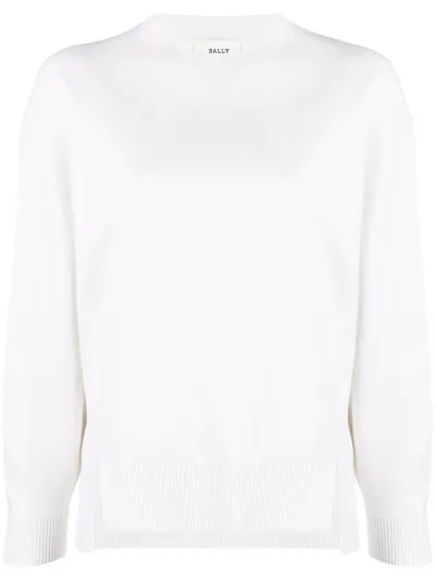 Bally Front-slit Detail Jumper In Weiss