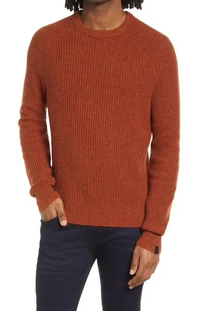 Rag & Bone Pierce Marled Cashmere Crewneck Sweater In Red