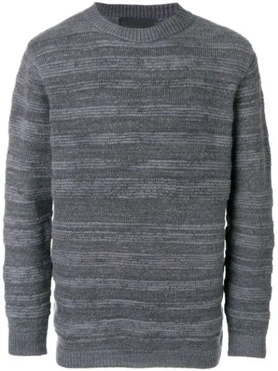 The Elder Statesman Striped Jumper In Grey