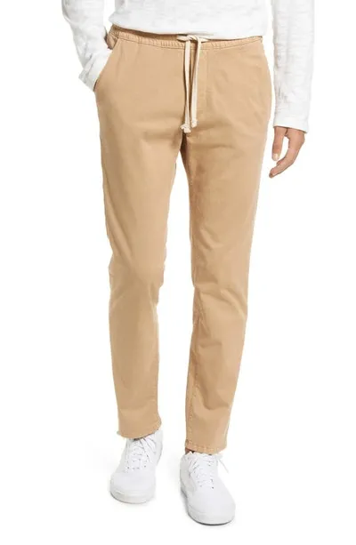 Marine Layer Slim Fit Saturday Pants In Khaki