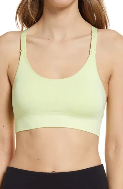 Modern Eternity Racerback Nursing Bra In Shadow Lime