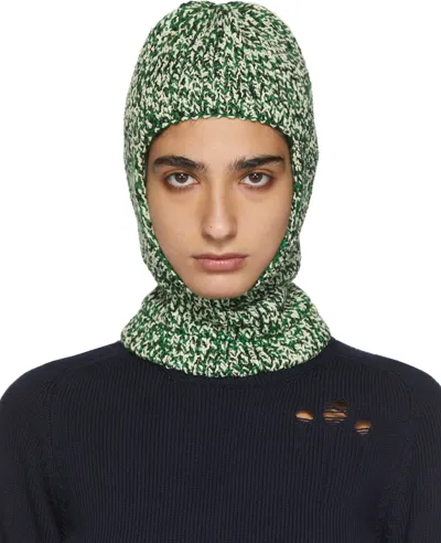 Maison Margiela Green Wool Balaclava