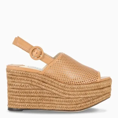 Jimmy Choo Beige Deya 95 High Espadrilles