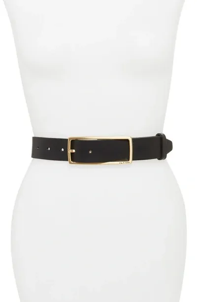 Rag & Bone Rebound Leather Belt In Blk