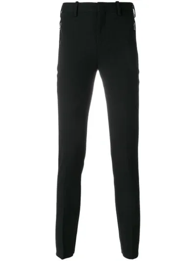 Neil Barrett Rib Detailed Skinny Trousers In Black