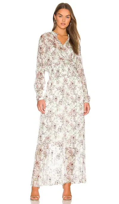 Rag & Bone Calista Floral Maxi Dress In White Floral