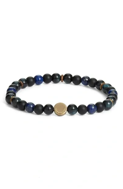 Caputo & Co Beaded Stretch Bracelet In Lapis Lazuli