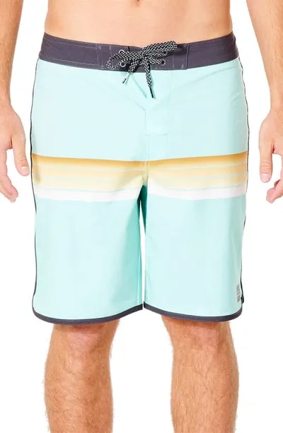 Rip Curl Mirage Surf Revival Stripe Board Shorts In Washed Aqua