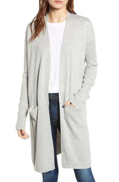 Splendid Long Cardigan In Light Heather Grey