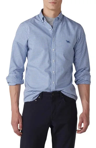 Rodd & Gunn Gunn Check Oxford Sports Fit Button-down Shirt In Sea Blue